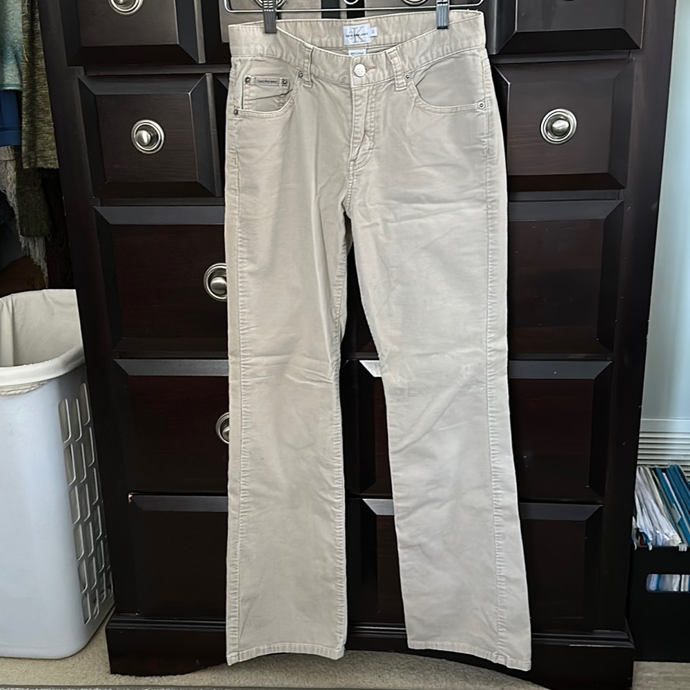 Calvin Klein Jeans cream corduroys